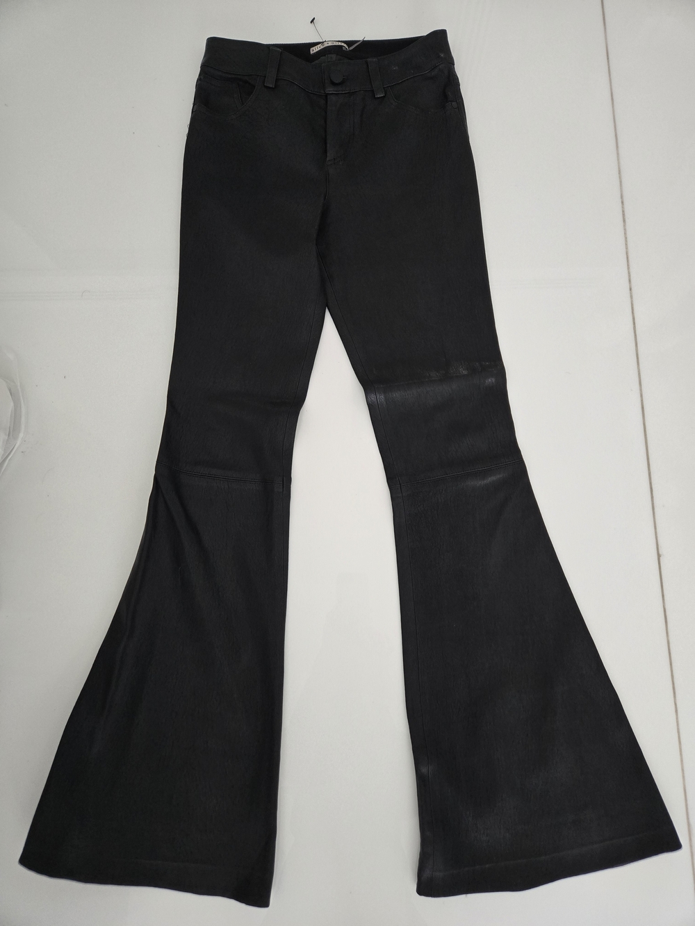 Alice + Olivia Black Leather Pants, Size 0